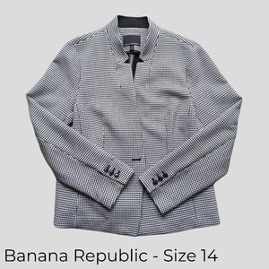 Banana Republic Houndstooth Blazer - size 14